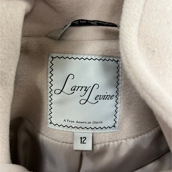 Larry Levine Women's Beige Double-Breasted Turtleneck Coat Sz 12 - New - Picture 5 of 7